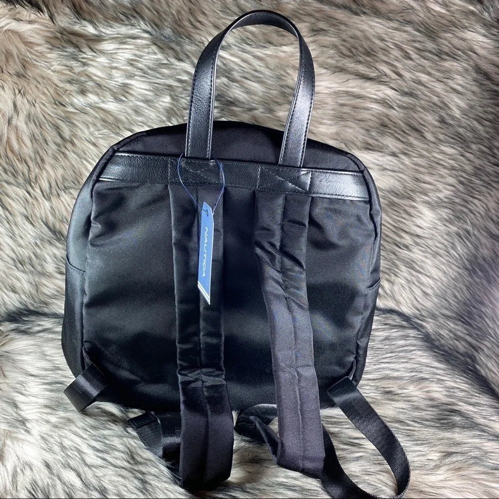 BLACK Nylon Medium Backpack